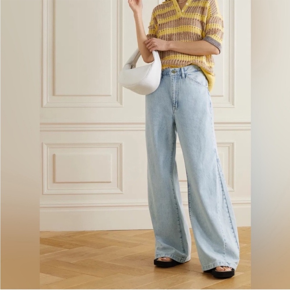 New Frame Le Baggy Palazzo jeans high rise wide leg revolve loose flare size 30 - Picture 2 of 16